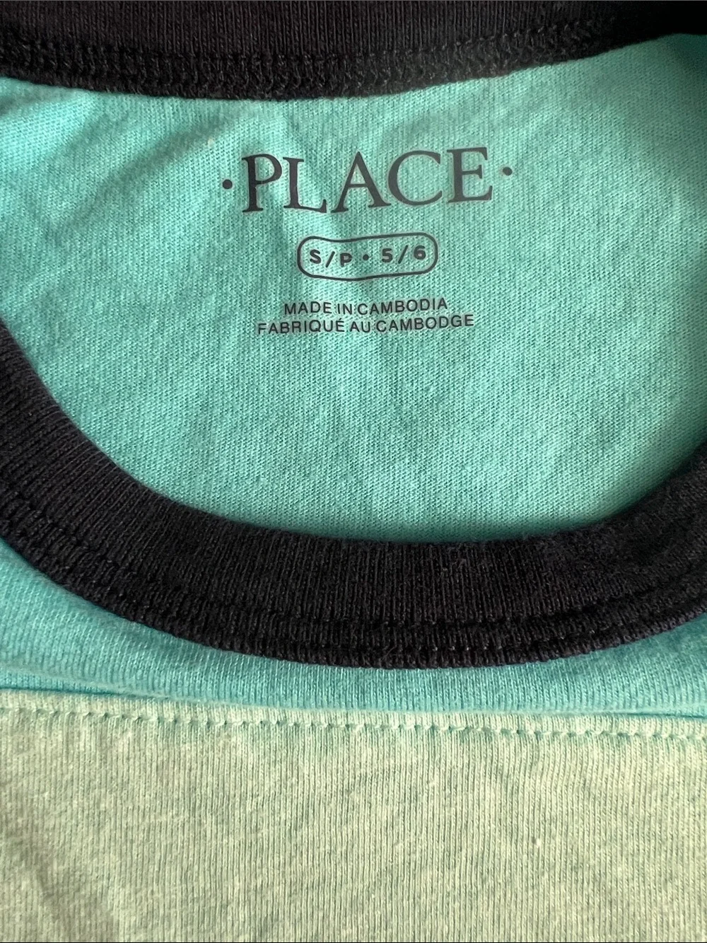The Children's Place Colorblock Short Sleeve Tee - Aqua, White, Navy